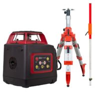 Комплект: ротационный нивелир RGK SP-400G + штатив RGK SH-170, рейка RGK LR-2